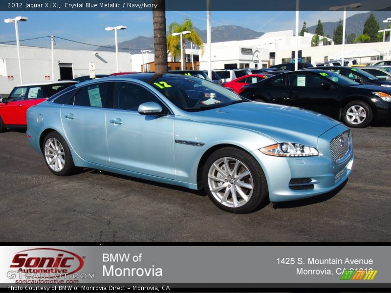 Crystal Blue Metallic / Navy/Ivory 2012 Jaguar XJ XJ