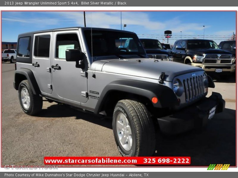 Billet Silver Metallic / Black 2013 Jeep Wrangler Unlimited Sport S 4x4