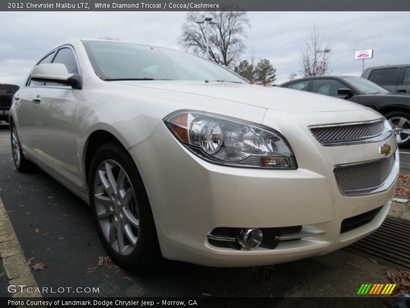 White Diamond Tricoat / Cocoa/Cashmere 2012 Chevrolet Malibu LTZ