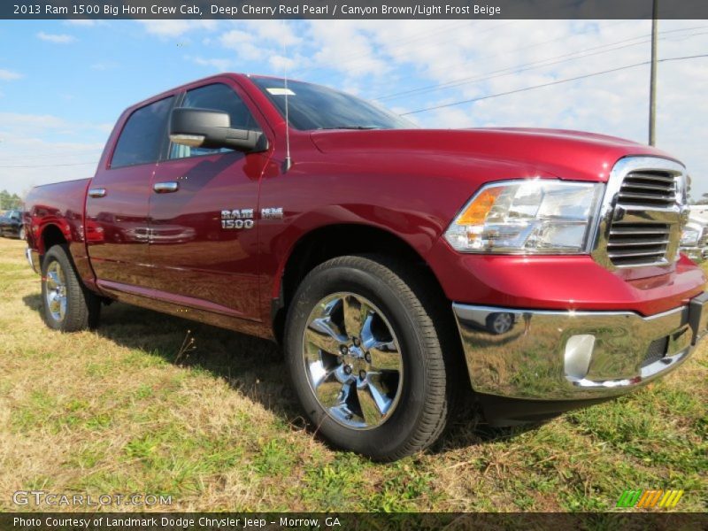 Deep Cherry Red Pearl / Canyon Brown/Light Frost Beige 2013 Ram 1500 Big Horn Crew Cab