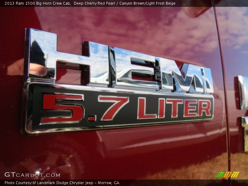 Deep Cherry Red Pearl / Canyon Brown/Light Frost Beige 2013 Ram 1500 Big Horn Crew Cab