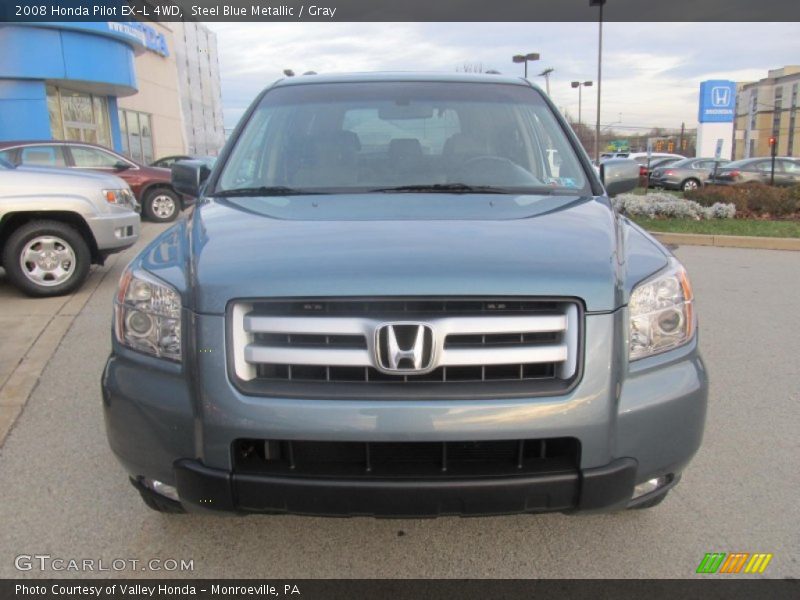 Steel Blue Metallic / Gray 2008 Honda Pilot EX-L 4WD