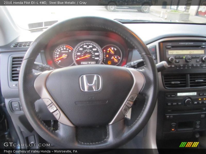 Steel Blue Metallic / Gray 2008 Honda Pilot EX-L 4WD