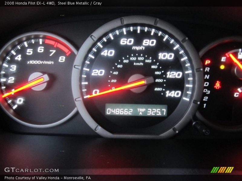 Steel Blue Metallic / Gray 2008 Honda Pilot EX-L 4WD