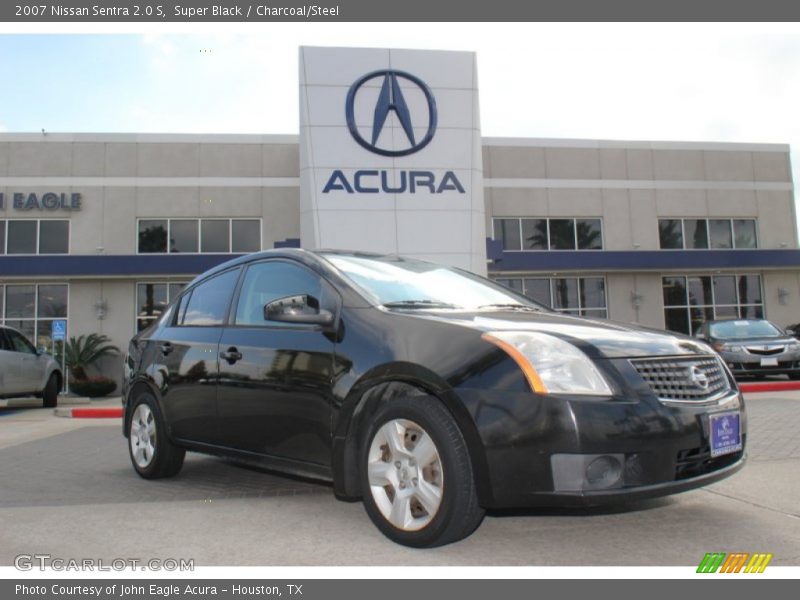 Super Black / Charcoal/Steel 2007 Nissan Sentra 2.0 S