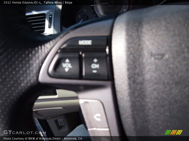 Taffeta White / Beige 2012 Honda Odyssey EX-L