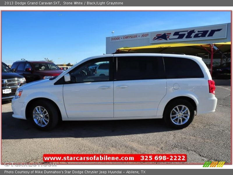 Stone White / Black/Light Graystone 2013 Dodge Grand Caravan SXT
