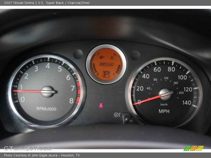 Super Black / Charcoal/Steel 2007 Nissan Sentra 2.0 S