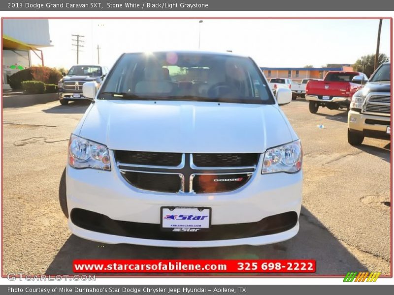 Stone White / Black/Light Graystone 2013 Dodge Grand Caravan SXT