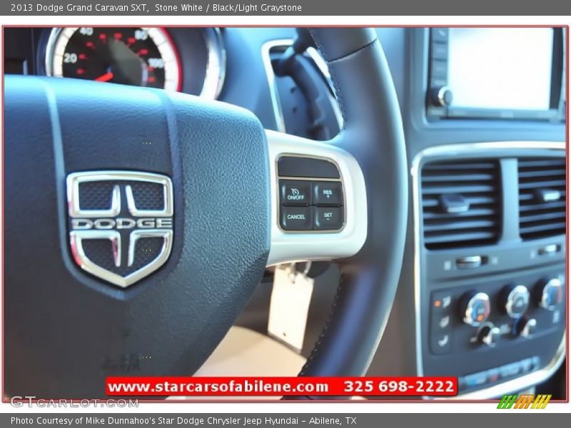 Stone White / Black/Light Graystone 2013 Dodge Grand Caravan SXT