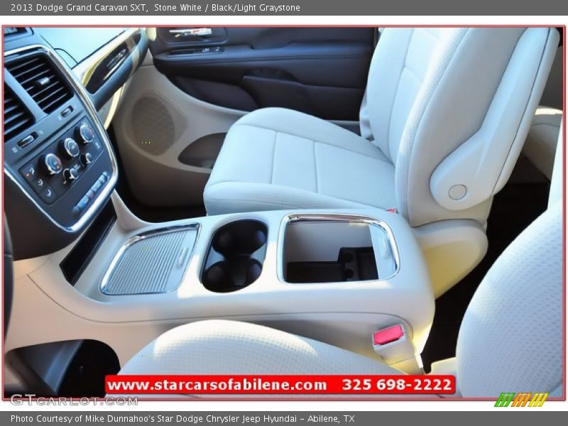 Stone White / Black/Light Graystone 2013 Dodge Grand Caravan SXT