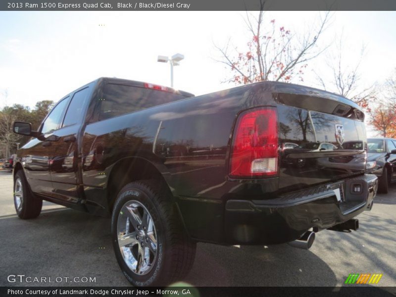 Black / Black/Diesel Gray 2013 Ram 1500 Express Quad Cab