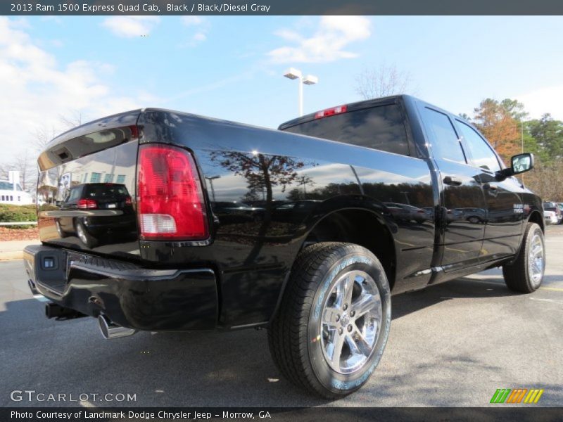 Black / Black/Diesel Gray 2013 Ram 1500 Express Quad Cab