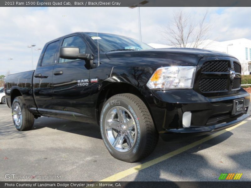 Black / Black/Diesel Gray 2013 Ram 1500 Express Quad Cab