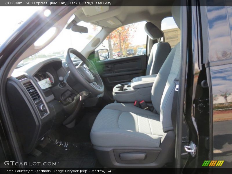 Black / Black/Diesel Gray 2013 Ram 1500 Express Quad Cab