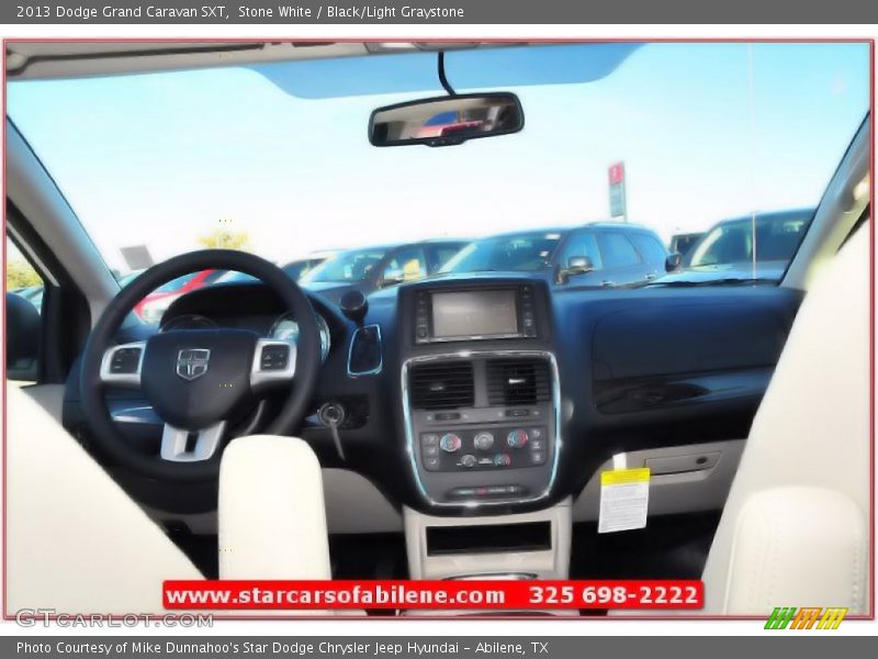 Stone White / Black/Light Graystone 2013 Dodge Grand Caravan SXT