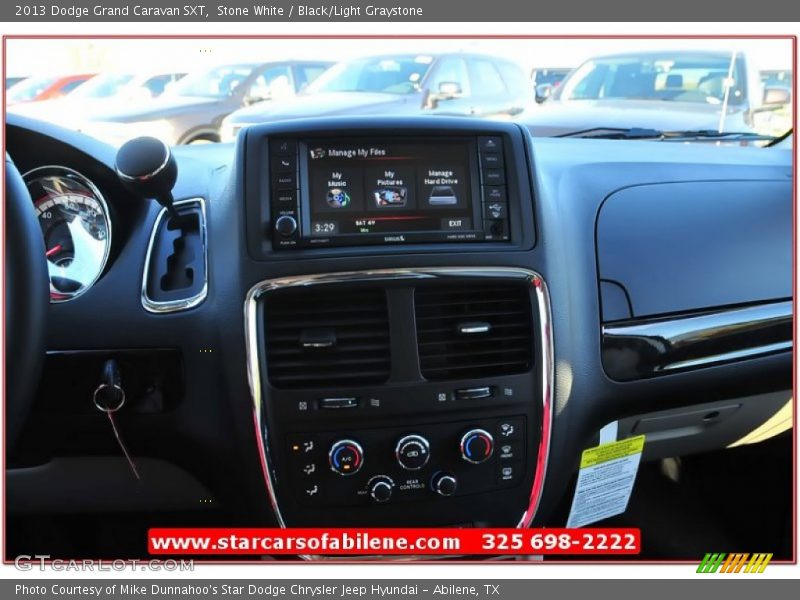 Stone White / Black/Light Graystone 2013 Dodge Grand Caravan SXT