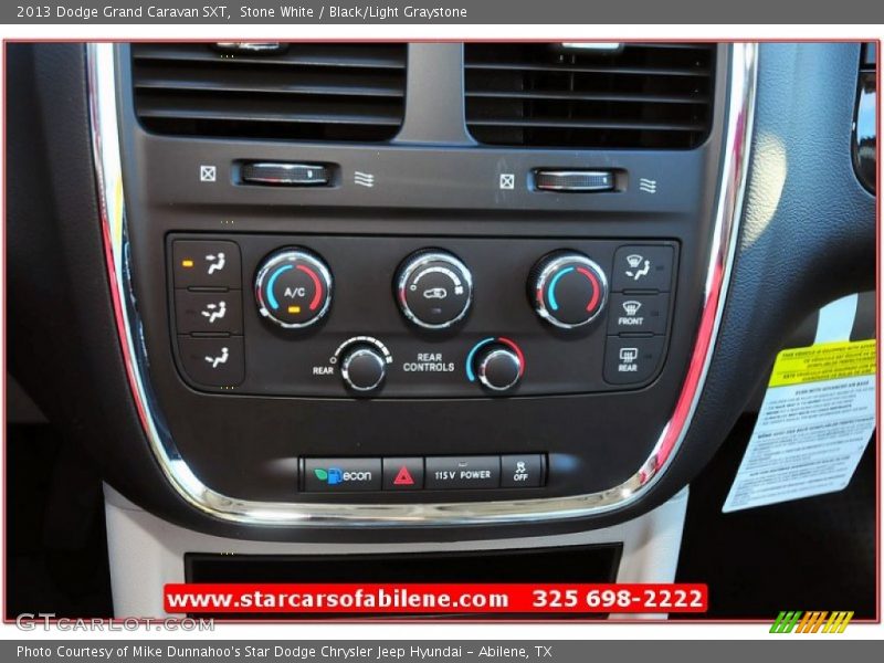 Stone White / Black/Light Graystone 2013 Dodge Grand Caravan SXT