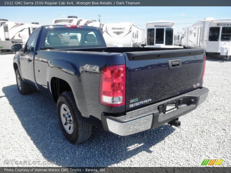 Midnight Blue Metallic / Dark Titanium 2012 GMC Sierra 1500 Regular Cab 4x4