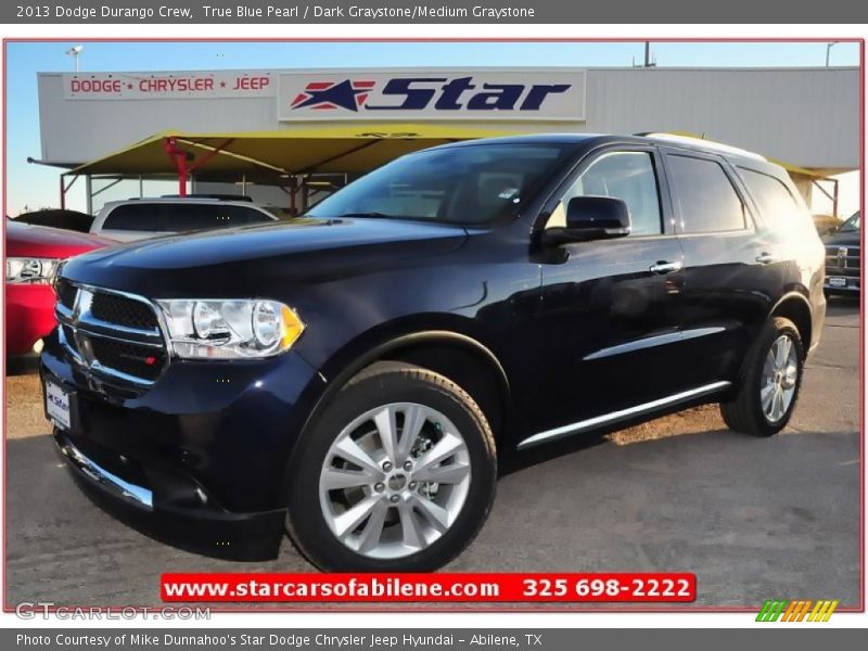True Blue Pearl / Dark Graystone/Medium Graystone 2013 Dodge Durango Crew