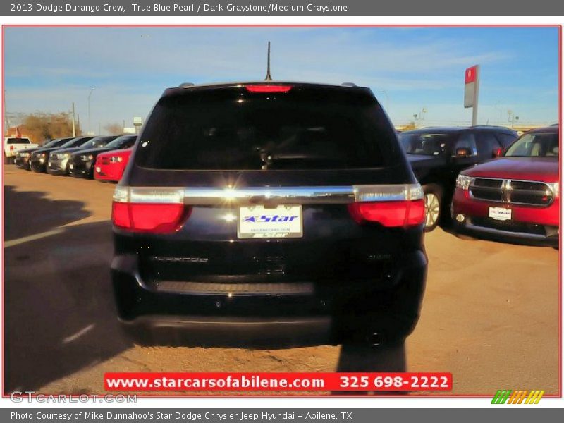 True Blue Pearl / Dark Graystone/Medium Graystone 2013 Dodge Durango Crew