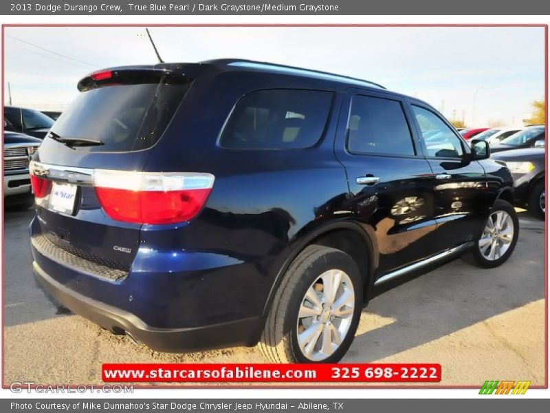 True Blue Pearl / Dark Graystone/Medium Graystone 2013 Dodge Durango Crew