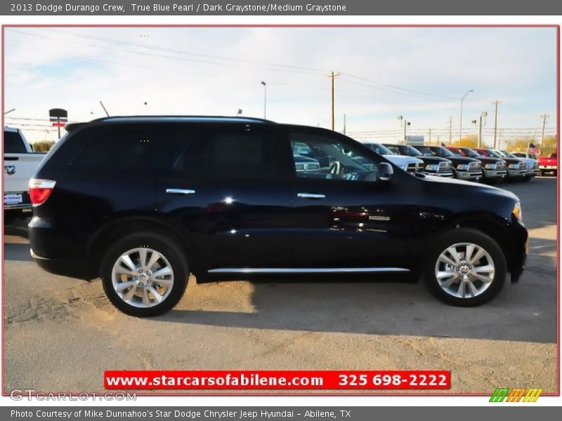 True Blue Pearl / Dark Graystone/Medium Graystone 2013 Dodge Durango Crew