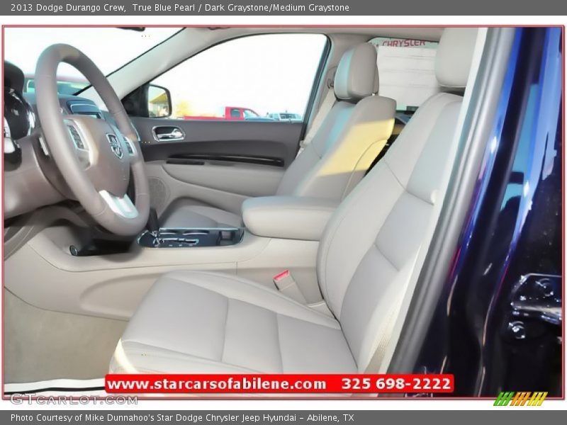 True Blue Pearl / Dark Graystone/Medium Graystone 2013 Dodge Durango Crew