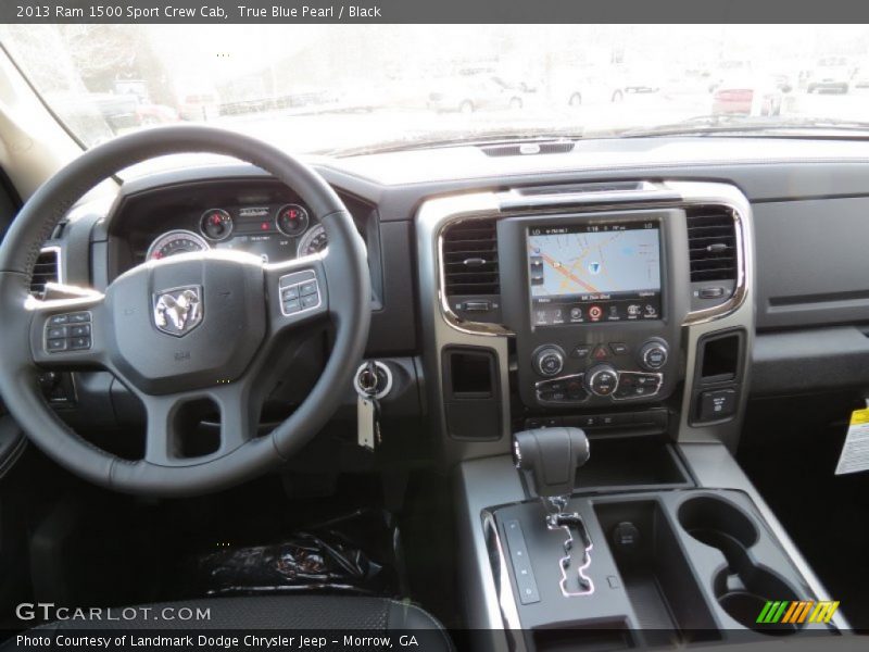 True Blue Pearl / Black 2013 Ram 1500 Sport Crew Cab