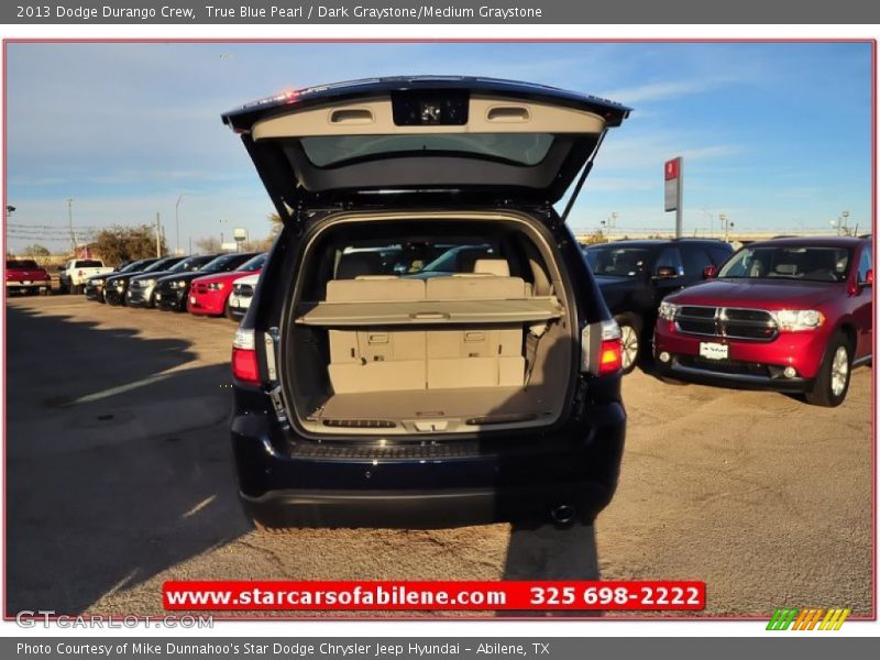 True Blue Pearl / Dark Graystone/Medium Graystone 2013 Dodge Durango Crew