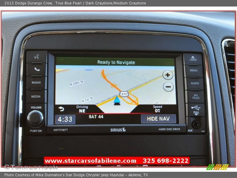 True Blue Pearl / Dark Graystone/Medium Graystone 2013 Dodge Durango Crew