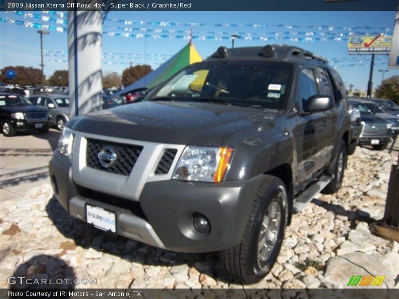 Super Black / Graphite/Red 2009 Nissan Xterra Off Road 4x4