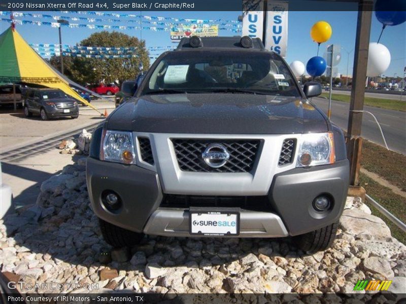 Super Black / Graphite/Red 2009 Nissan Xterra Off Road 4x4