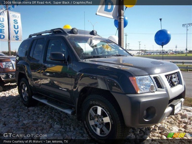 Super Black / Graphite/Red 2009 Nissan Xterra Off Road 4x4