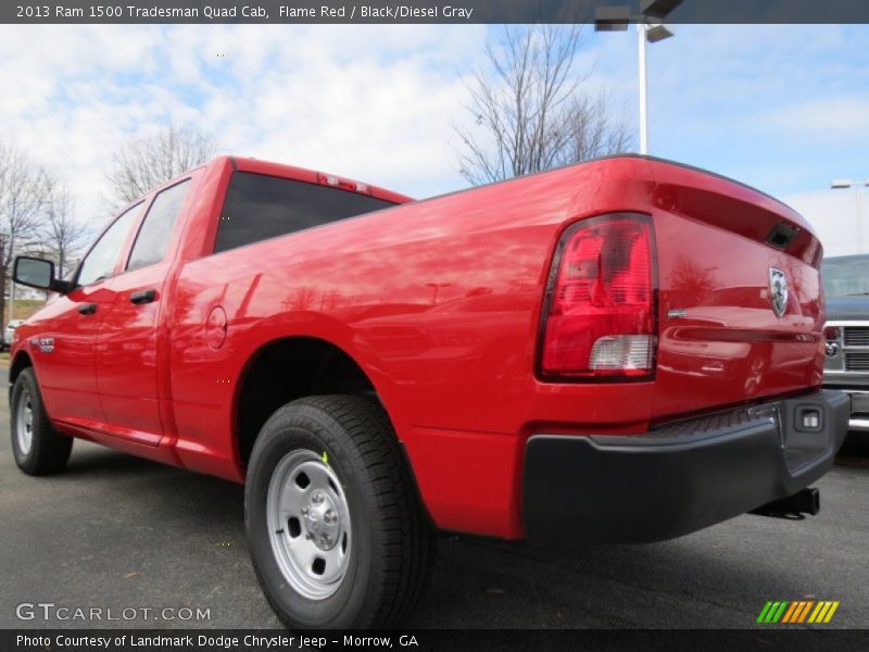 Flame Red / Black/Diesel Gray 2013 Ram 1500 Tradesman Quad Cab