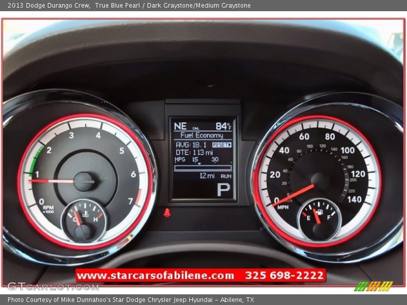 True Blue Pearl / Dark Graystone/Medium Graystone 2013 Dodge Durango Crew