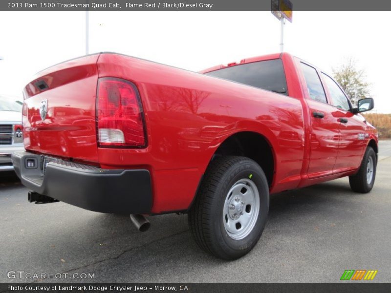 Flame Red / Black/Diesel Gray 2013 Ram 1500 Tradesman Quad Cab