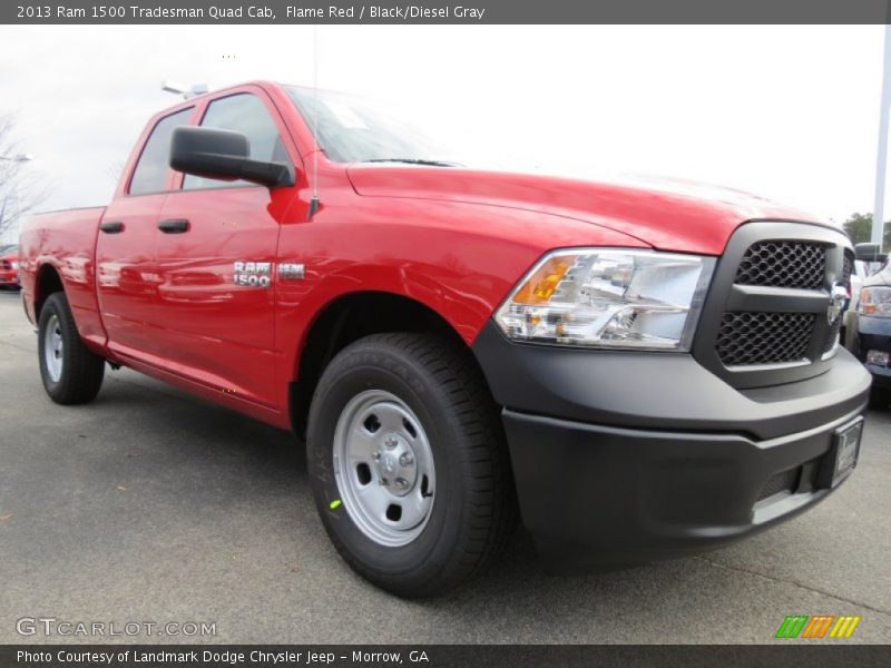 Flame Red / Black/Diesel Gray 2013 Ram 1500 Tradesman Quad Cab