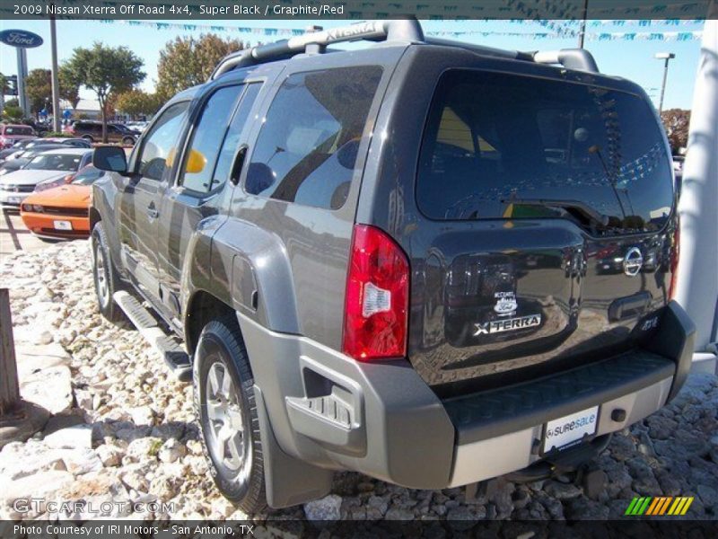 Super Black / Graphite/Red 2009 Nissan Xterra Off Road 4x4