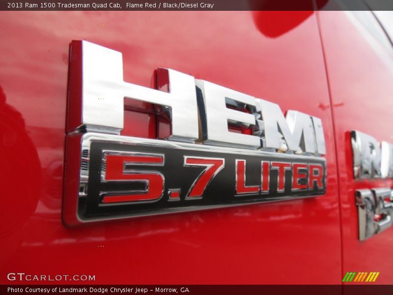 Flame Red / Black/Diesel Gray 2013 Ram 1500 Tradesman Quad Cab