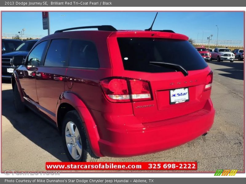 Brilliant Red Tri-Coat Pearl / Black 2013 Dodge Journey SE