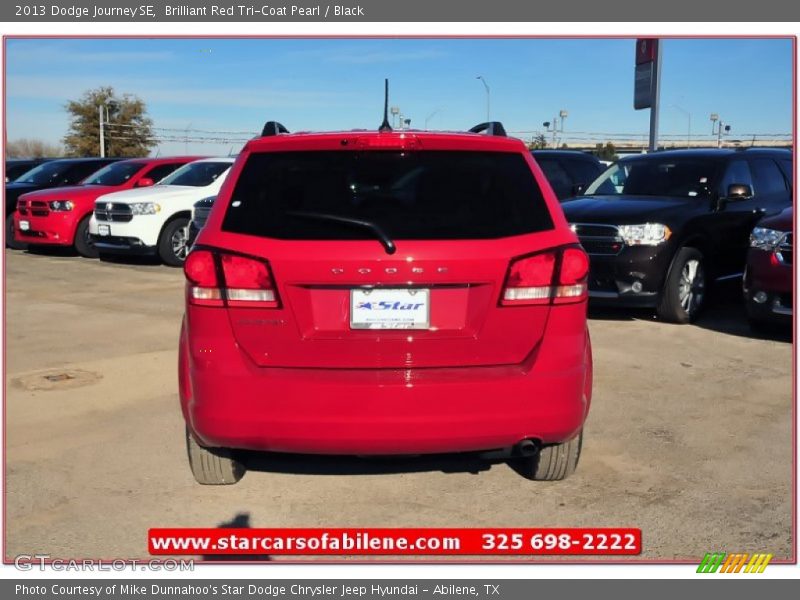 Brilliant Red Tri-Coat Pearl / Black 2013 Dodge Journey SE