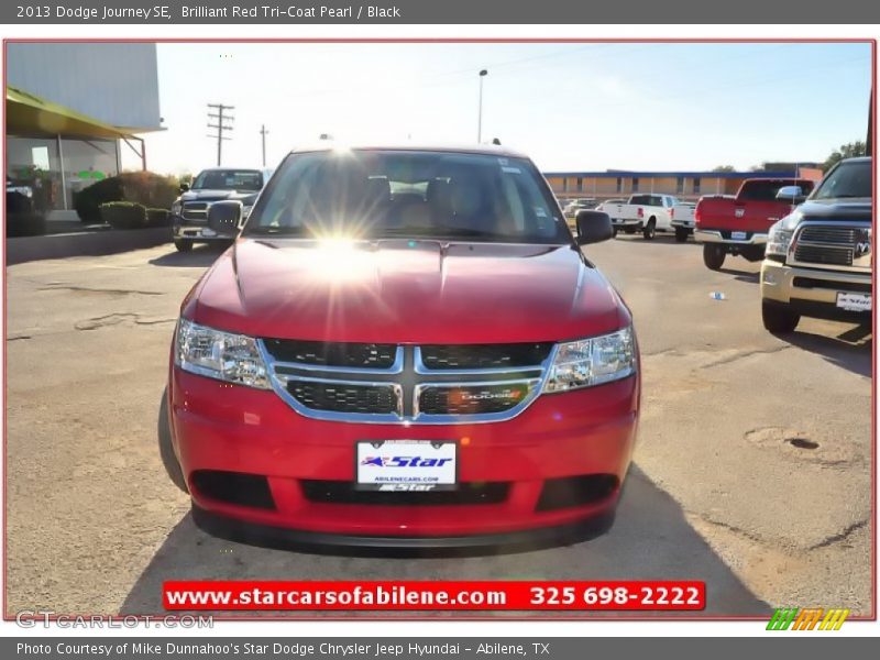 Brilliant Red Tri-Coat Pearl / Black 2013 Dodge Journey SE