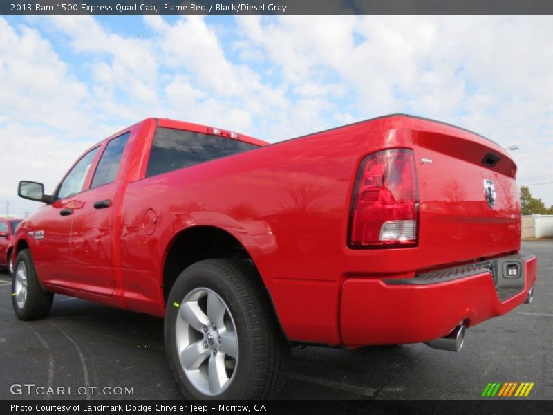 Flame Red / Black/Diesel Gray 2013 Ram 1500 Express Quad Cab