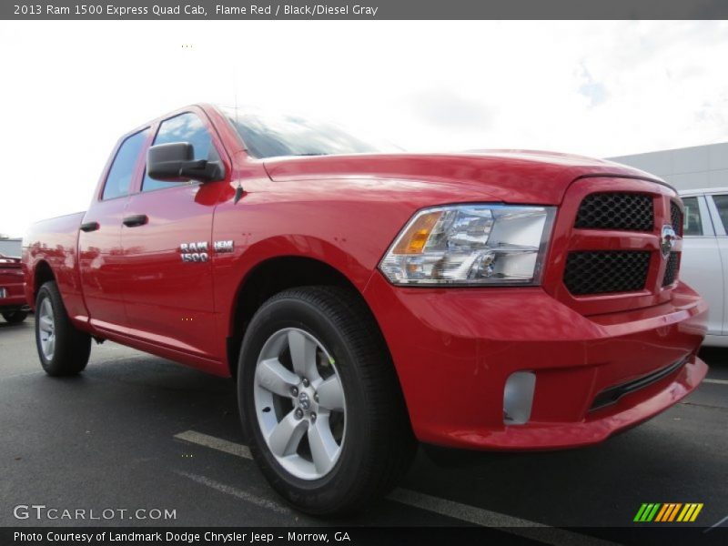 Flame Red / Black/Diesel Gray 2013 Ram 1500 Express Quad Cab