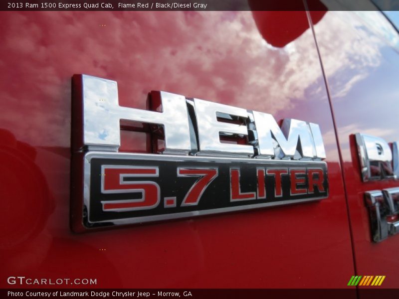 Flame Red / Black/Diesel Gray 2013 Ram 1500 Express Quad Cab