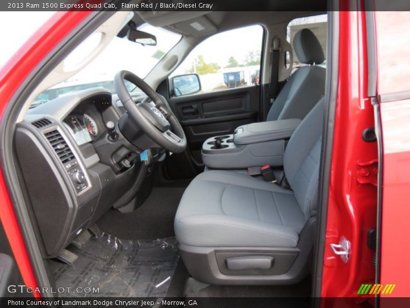 Flame Red / Black/Diesel Gray 2013 Ram 1500 Express Quad Cab