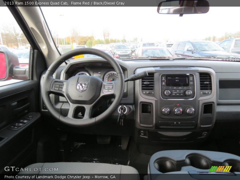 Flame Red / Black/Diesel Gray 2013 Ram 1500 Express Quad Cab