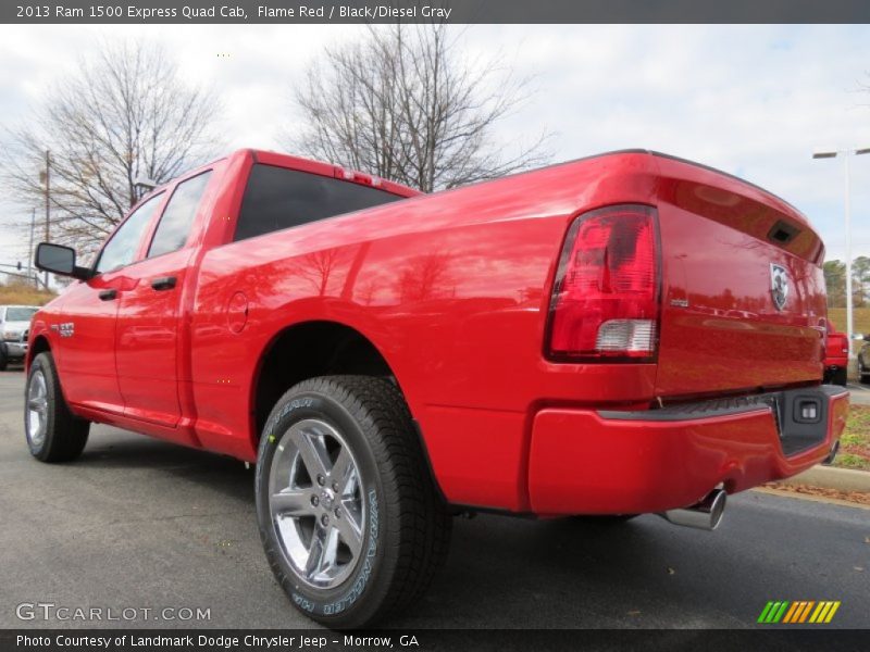 Flame Red / Black/Diesel Gray 2013 Ram 1500 Express Quad Cab