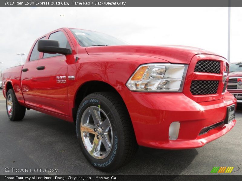 Flame Red / Black/Diesel Gray 2013 Ram 1500 Express Quad Cab